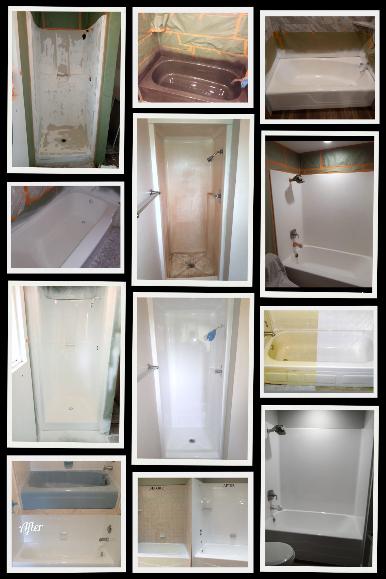 SHOWERS AND BATHS PROJECT COLLAGE